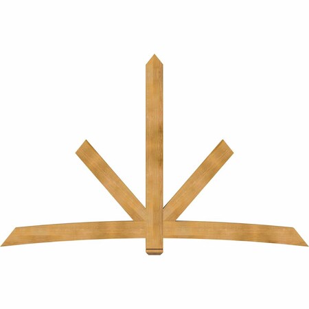 Ekena Millwork Alberta Rough Sawn Timber Gable Bracket, Western Red Cedar, 108"W x 68"H x 4"D x 6"F, 15/12 Pitch GBW108X68X0406ALB00RWR